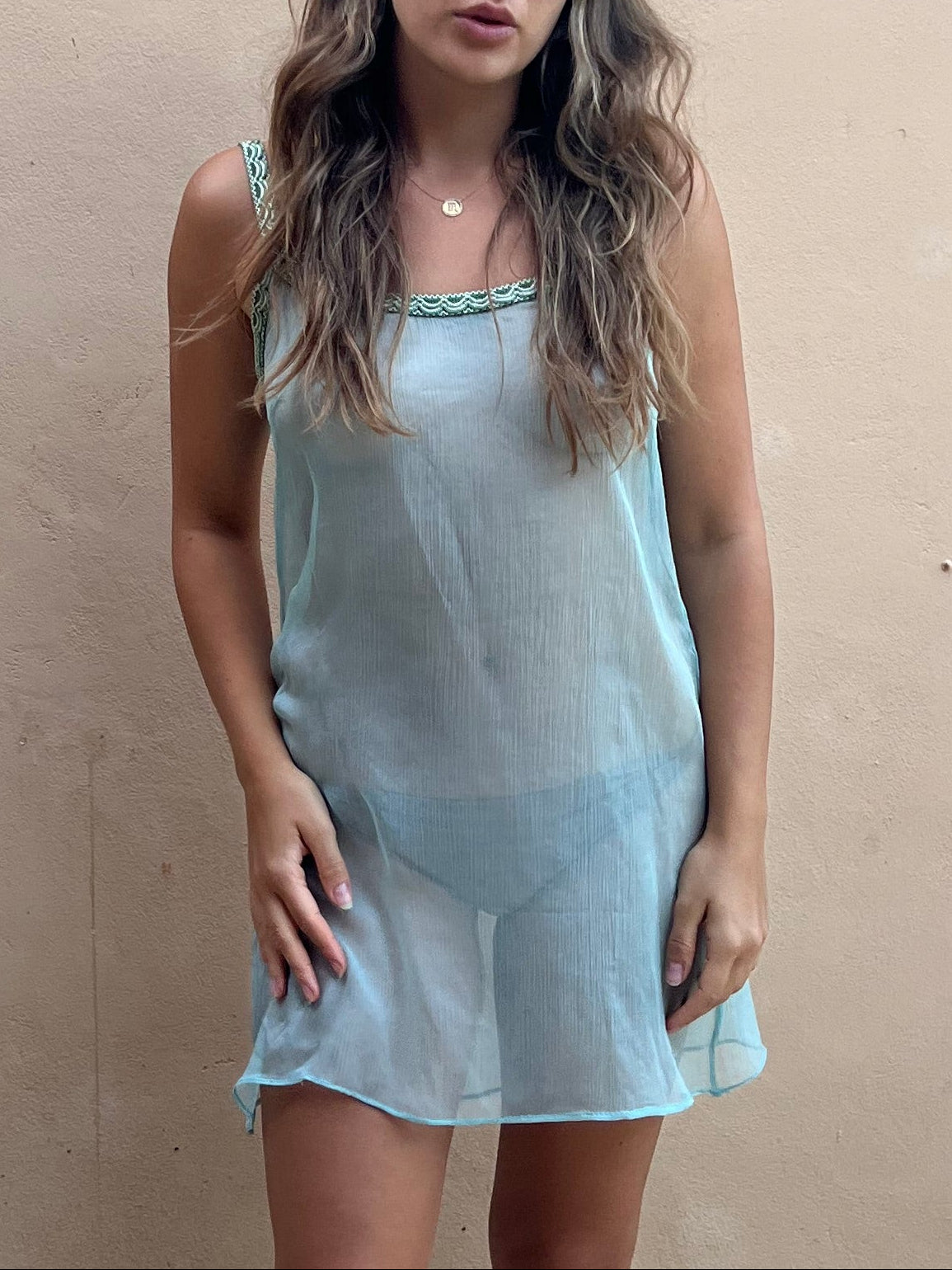 Isis High Neck Mini Dress